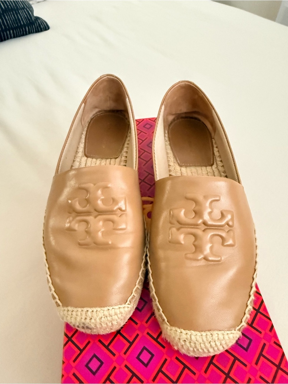Tory Burch Everly Leather Espadrille Nevada Retro-Nappa